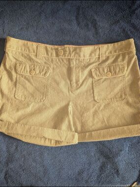 Polo‎ by Ralph Lauren White with grey Striped Women’s Bermuda Shorts 14